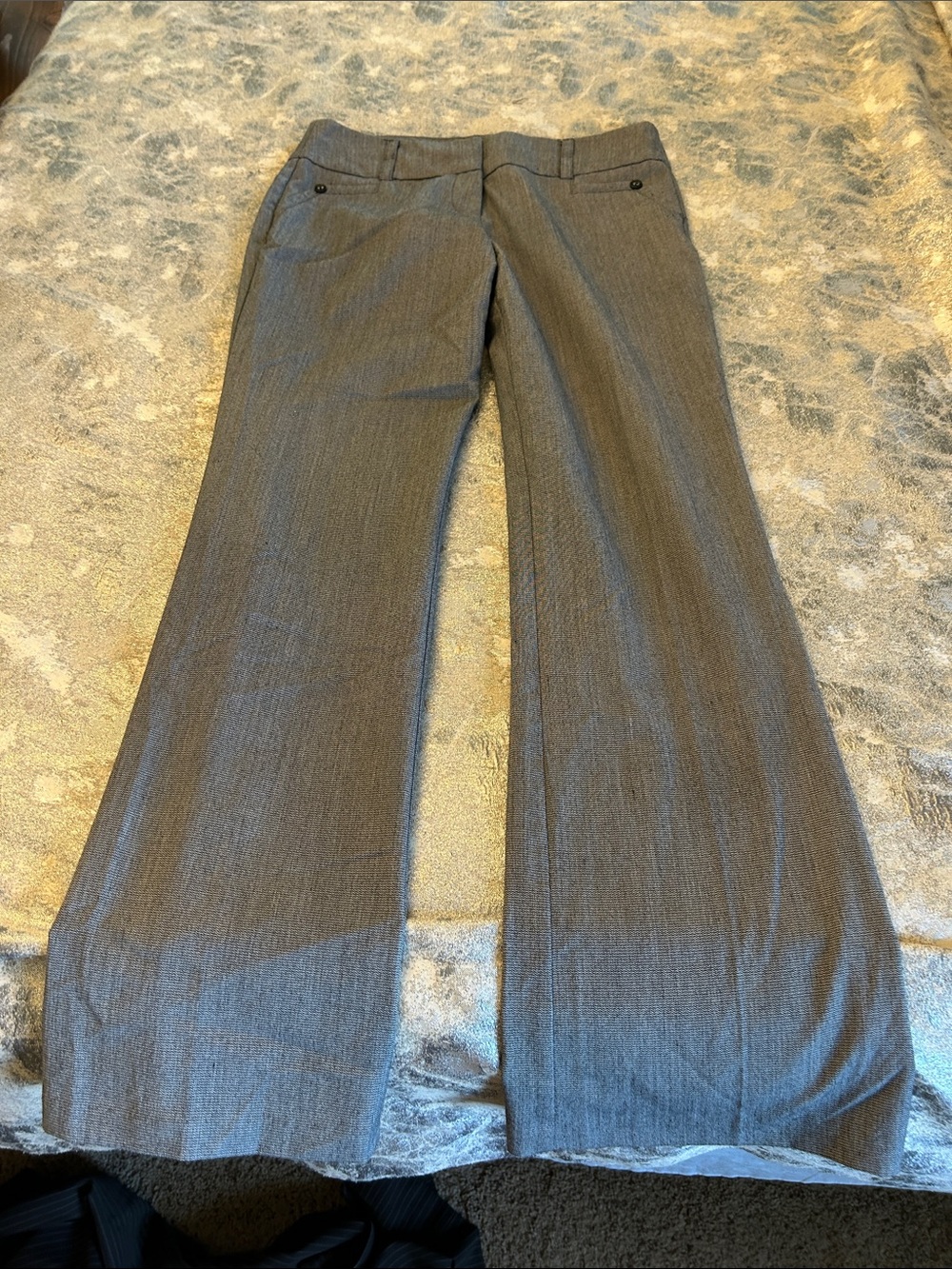Joe B Gray Pinstripe Wide-Leg Dress Pants